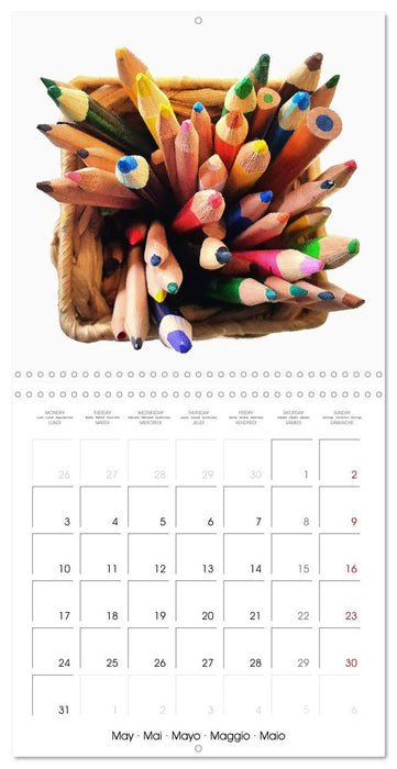 Painting makes you happy - Colourful art material in portrait (CALVENDO Monthly Calendar 2027)