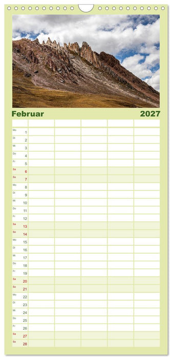 Palccoyo - Der neue Rainbow Mountain in Peru (CALVENDO Familienplaner 2027)