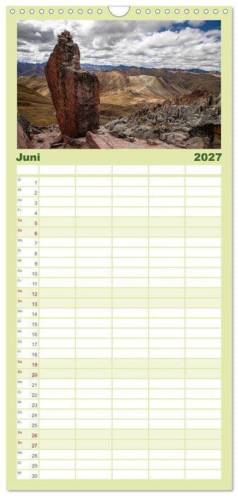 Palccoyo - Der neue Rainbow Mountain in Peru (CALVENDO Familienplaner 2027)