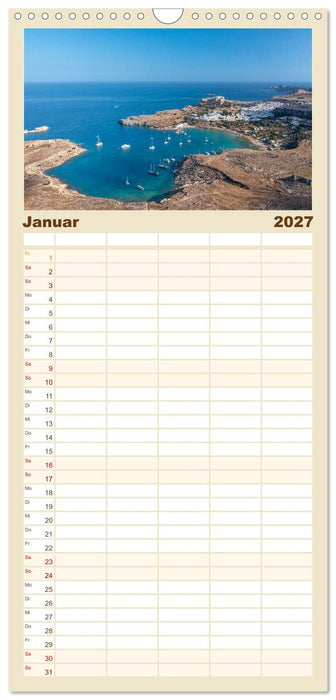 Rhodos und Symi (CALVENDO Familienplaner 2027)