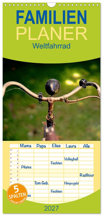 Weltfahrrad (CALVENDO Familienplaner 2027)