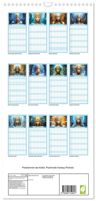 Priesterinnen der Antike. Prachtvolle Fantasy-Portraits (CALVENDO Familienplaner 2027)