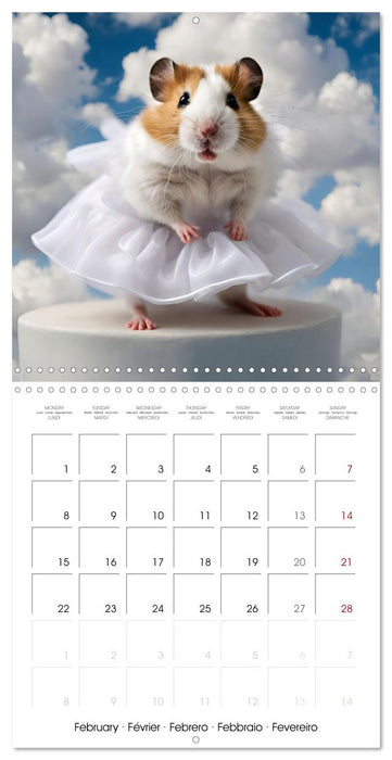 Cute AI hamsters in ballet dresses (CALVENDO Monthly Calendar 2027)