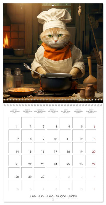 Les chats branchés (CALVENDO Calendrier mensuel 2027)