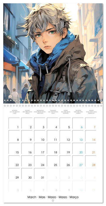 Manga boys (CALVENDO Calendrier mensuel 2027)