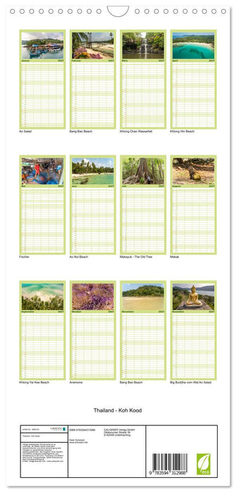 Thailand - Koh Kood (CALVENDO Familienplaner 2027)