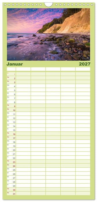 Insel Rügen - Malerische Kreideküste (CALVENDO Familienplaner 2027)