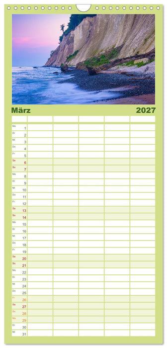Insel Rügen - Malerische Kreideküste (CALVENDO Familienplaner 2027)