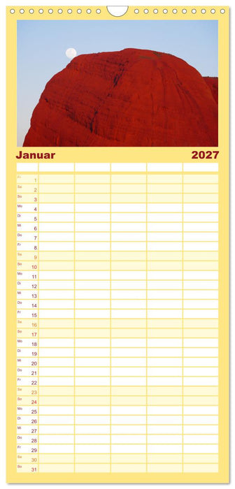 Unterwegs in Australiens Nationalparks (CALVENDO Familienplaner 2027)