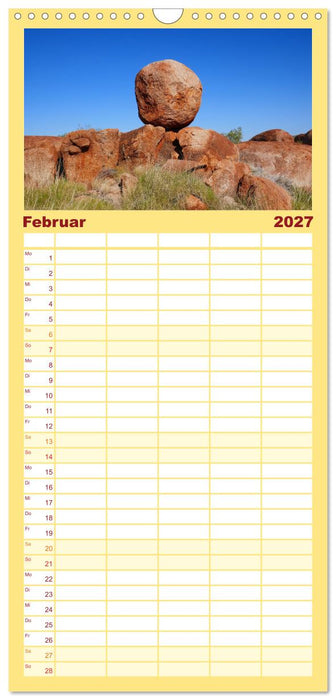 Unterwegs in Australiens Nationalparks (CALVENDO Familienplaner 2027)