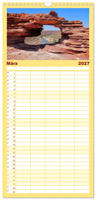 Unterwegs in Australiens Nationalparks (CALVENDO Familienplaner 2027)
