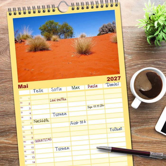Unterwegs in Australiens Nationalparks (CALVENDO Familienplaner 2027)