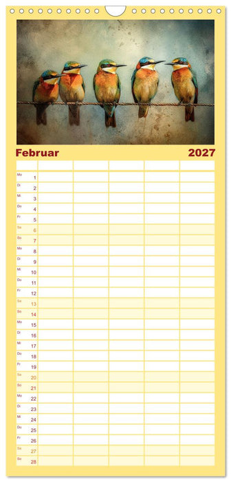 Kunstvolle Vögel (CALVENDO Familienplaner 2027)
