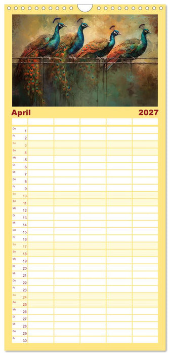 Kunstvolle Vögel (CALVENDO Familienplaner 2027)