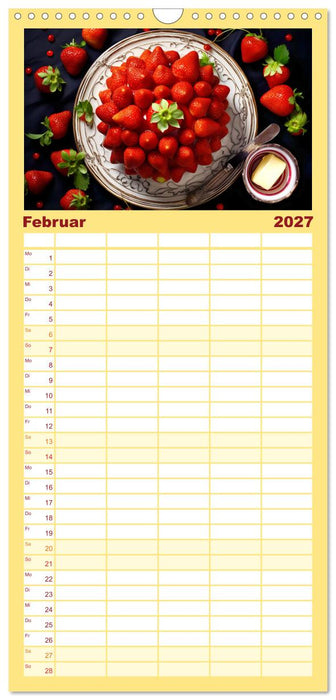 Erdbeerzauber - Erdbeer-Schlemmereien mit Eis und Kuchen en masse! (CALVENDO Familienplaner 2027)
