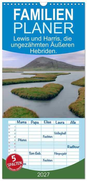 Lewis und Harris, die ungezähmten Äußeren Hebriden. (CALVENDO Familienplaner 2027)