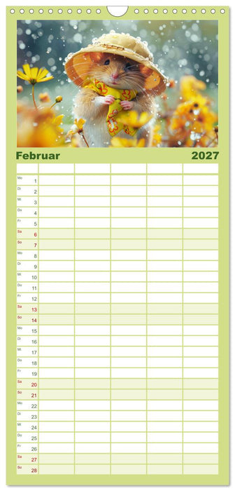 Die trendigsten Mäuse. Mode-Saison in der niedlichen Pelzchenwelt (CALVENDO Familienplaner 2027)