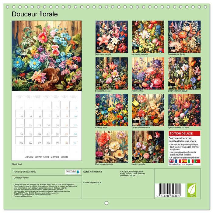 Douceur florale (CALVENDO Calendrier mensuel 2027)