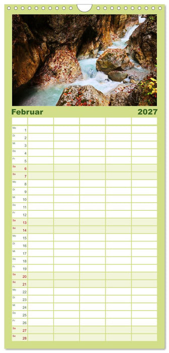 Naturschauspiel Zillertaler Wasser (CALVENDO Familienplaner 2027)