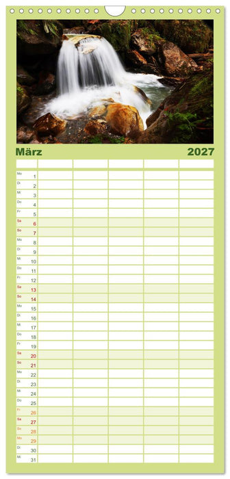 Naturschauspiel Zillertaler Wasser (CALVENDO Familienplaner 2027)