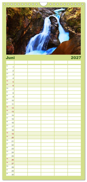 Naturschauspiel Zillertaler Wasser (CALVENDO Familienplaner 2027)