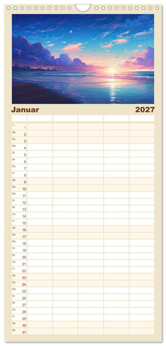 Inspirierende Strände (CALVENDO Familienplaner 2027)