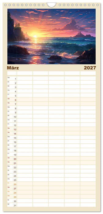 Inspirierende Strände (CALVENDO Familienplaner 2027)
