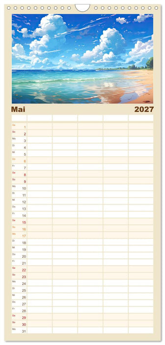 Inspirierende Strände (CALVENDO Familienplaner 2027)