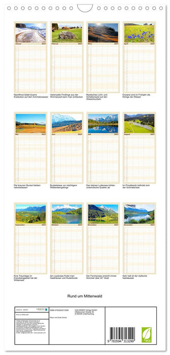 Rund um Mittenwald (CALVENDO Familienplaner 2027)