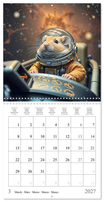 AI Hamster Astronauts exploring the Cosmos (CALVENDO Monthly Calendar 2027)