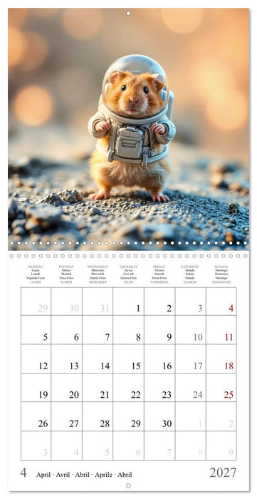 AI Hamster Astronauts exploring the Cosmos (CALVENDO Monthly Calendar 2027)