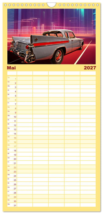 US Classic Cars im Jet-Age (CALVENDO Familienplaner 2027)