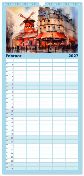 Romantisches Paris (CALVENDO Familienplaner 2027)