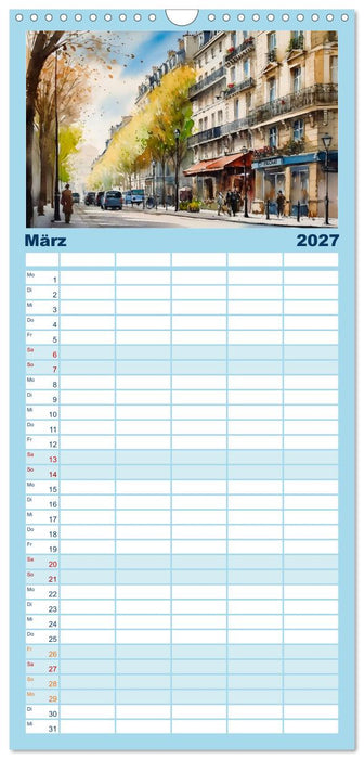 Romantisches Paris (CALVENDO Familienplaner 2027)