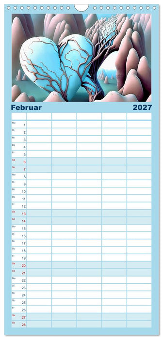 Herzenswelten (CALVENDO Familienplaner 2027)