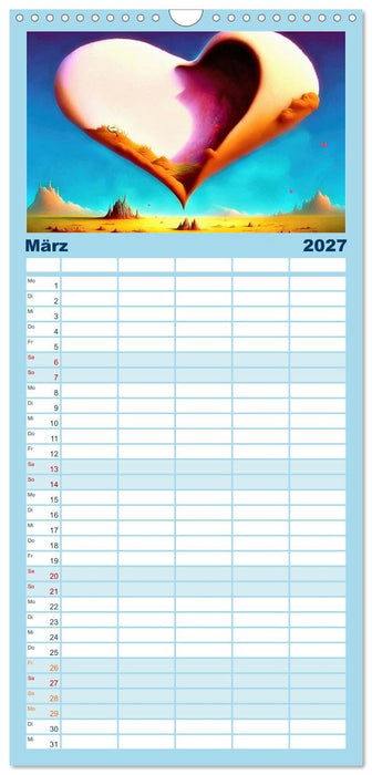 Herzenswelten (CALVENDO Familienplaner 2027)