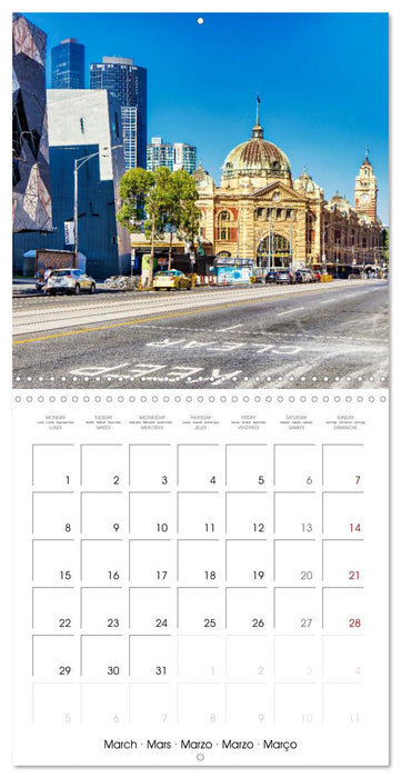 Melbourne - Australia's friendly metropolis (CALVENDO Monthly Calendar 2027)