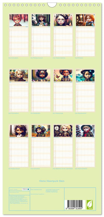 Kleine Steampunk Stars (CALVENDO Familienplaner 2027)
