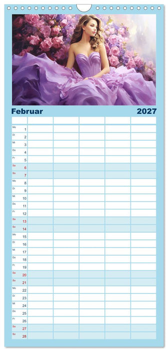 Festliche Eleganz. Bezaubernde Anmut (CALVENDO Familienplaner 2027)