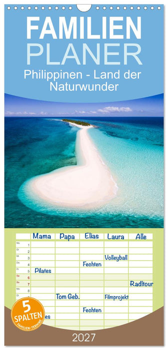 Philippinen - Land der Naturwunder (CALVENDO Familienplaner 2027)