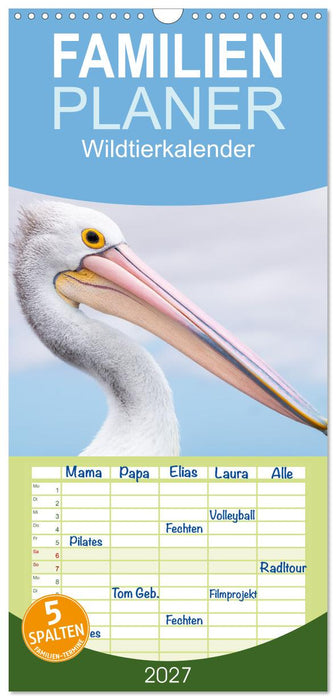 Wildtierkalender (CALVENDO Familienplaner 2027)