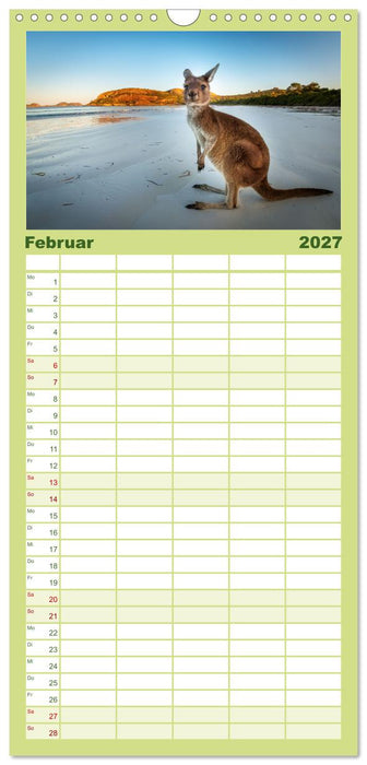 Wildtierkalender (CALVENDO Familienplaner 2027)