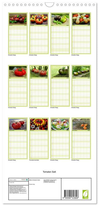 Tomaten Satt (CALVENDO Familienplaner 2027)