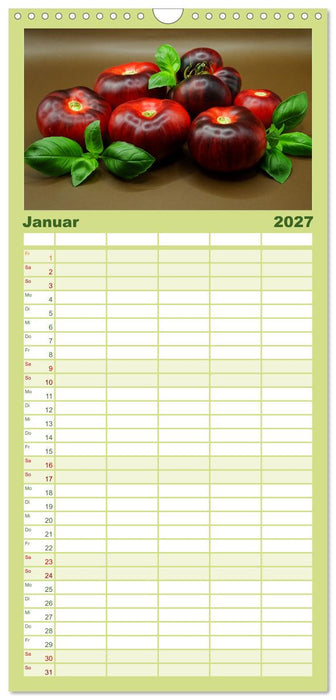 Tomaten Satt (CALVENDO Familienplaner 2027)