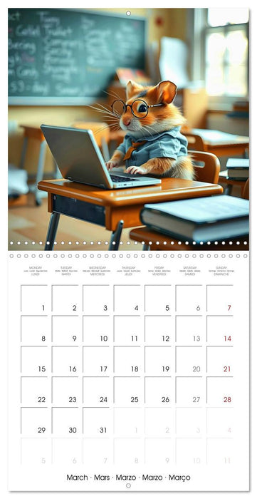 AI Hamsters at school (CALVENDO Monthly Calendar 2027)