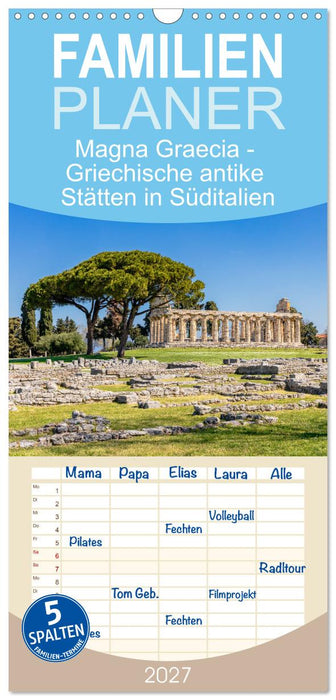 Magna Graecia - Griechische antike Stätten in Süditalien (CALVENDO Familienplaner 2027)