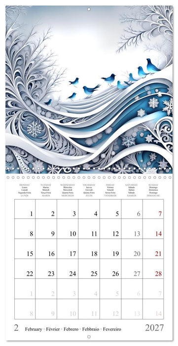 Quatre saisons - Fractales (CALVENDO Calendrier mensuel 2027)