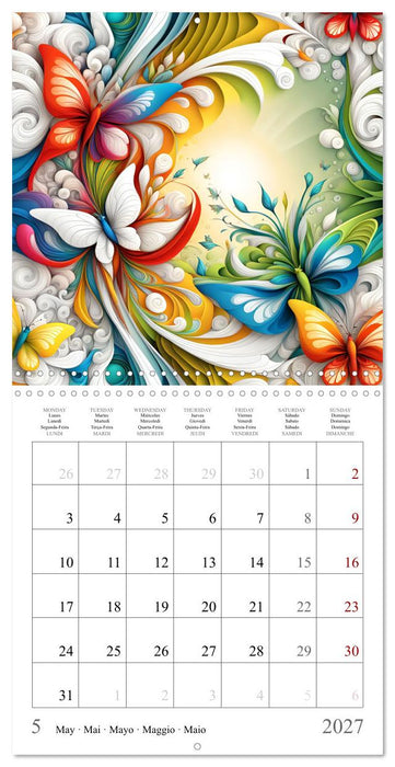 Quatre saisons - Fractales (CALVENDO Calendrier mensuel 2027)