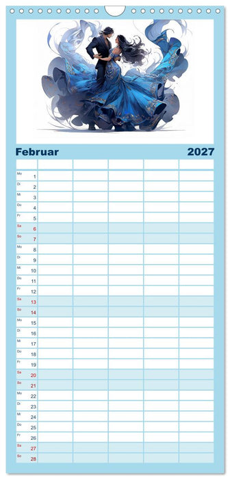Tanz Leidenschaft in Bewegung (CALVENDO Familienplaner 2027)