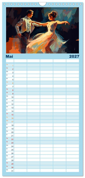 Tanz Leidenschaft in Bewegung (CALVENDO Familienplaner 2027)